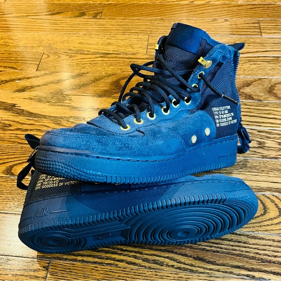 Nike SF Air Force 1 Mid Urban Utility Navy Suede (Men’s 8 / Women’s 9.5) EU41 - Picture 10 of 14